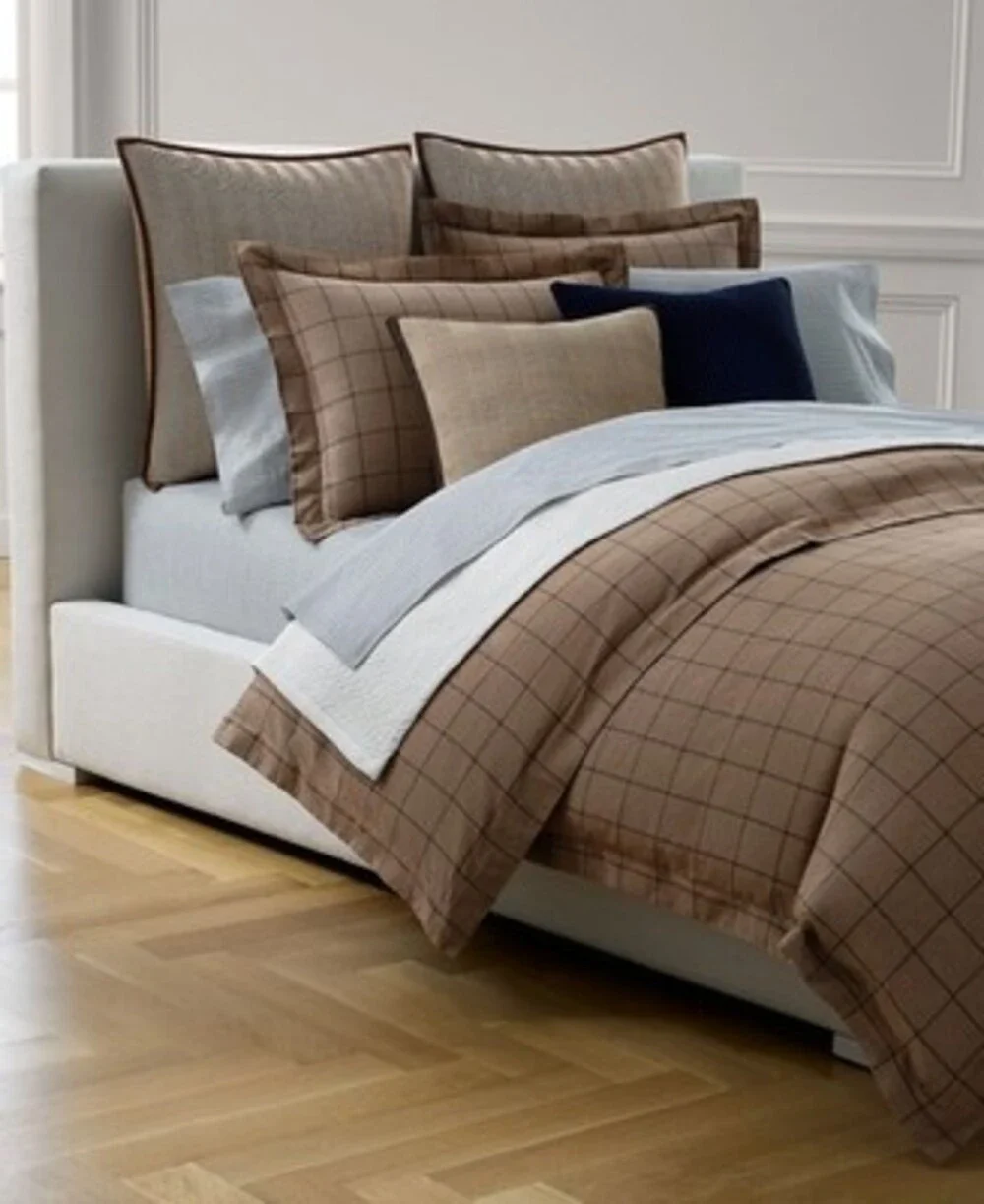 Lauren Ralph Lauren Ledger Plaid Comforter Set King Cinnamon - 3 Piece